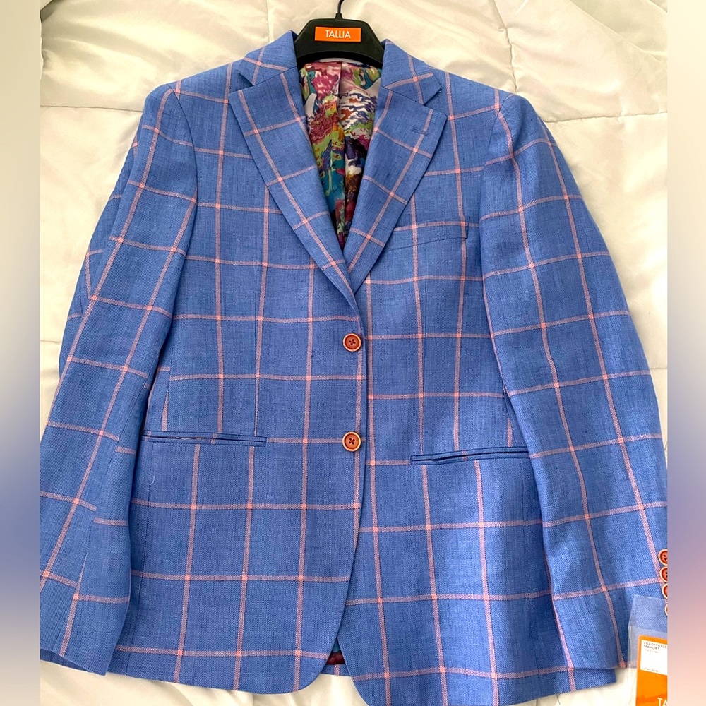 Blue/orange striped Talia blazer 36R